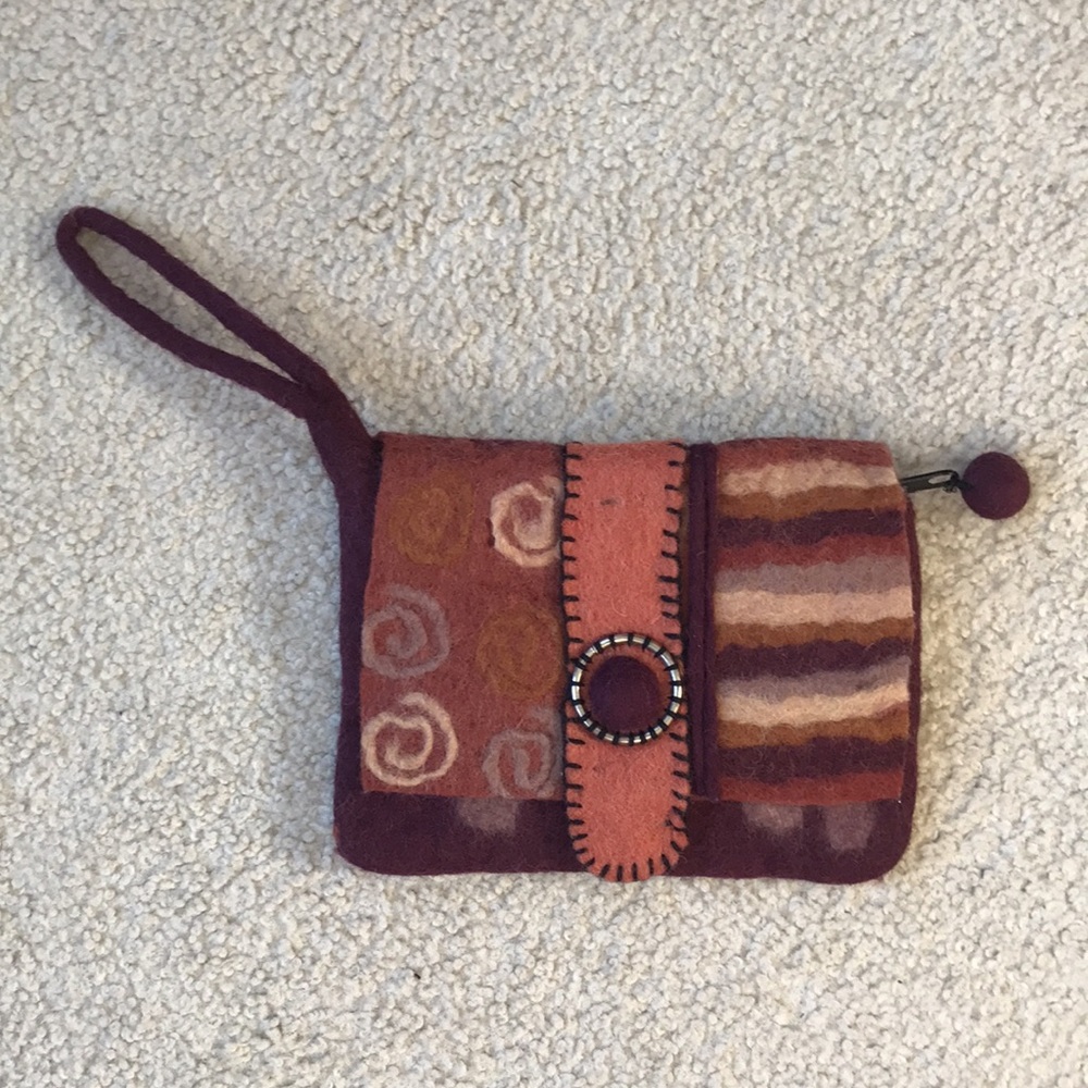 Rising Tide Boho Wool Wristlet - Picture 2 of 12